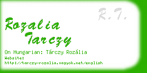 rozalia tarczy business card